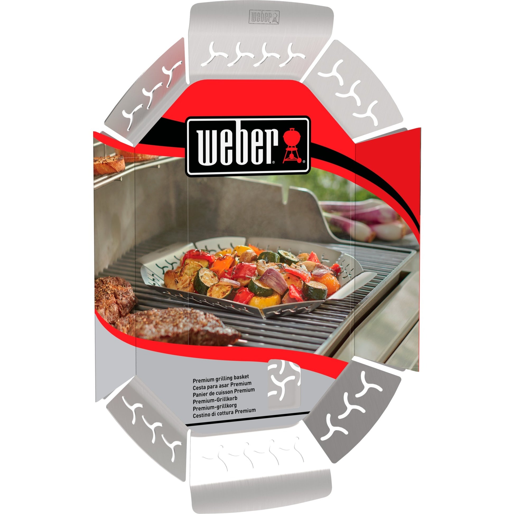 Weber premium grillkorf groentekorf (roestvrij staal)