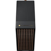 Fractal design north midi tower behuizing (zwart houtkleur | 2x usb-a | 1x usb-c | tempered glass)
