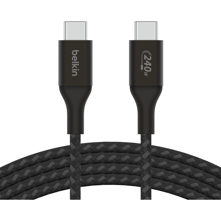 Belkin boostcharge usb-c > usb-c kabel (zwart, 1 meter, 240 w)