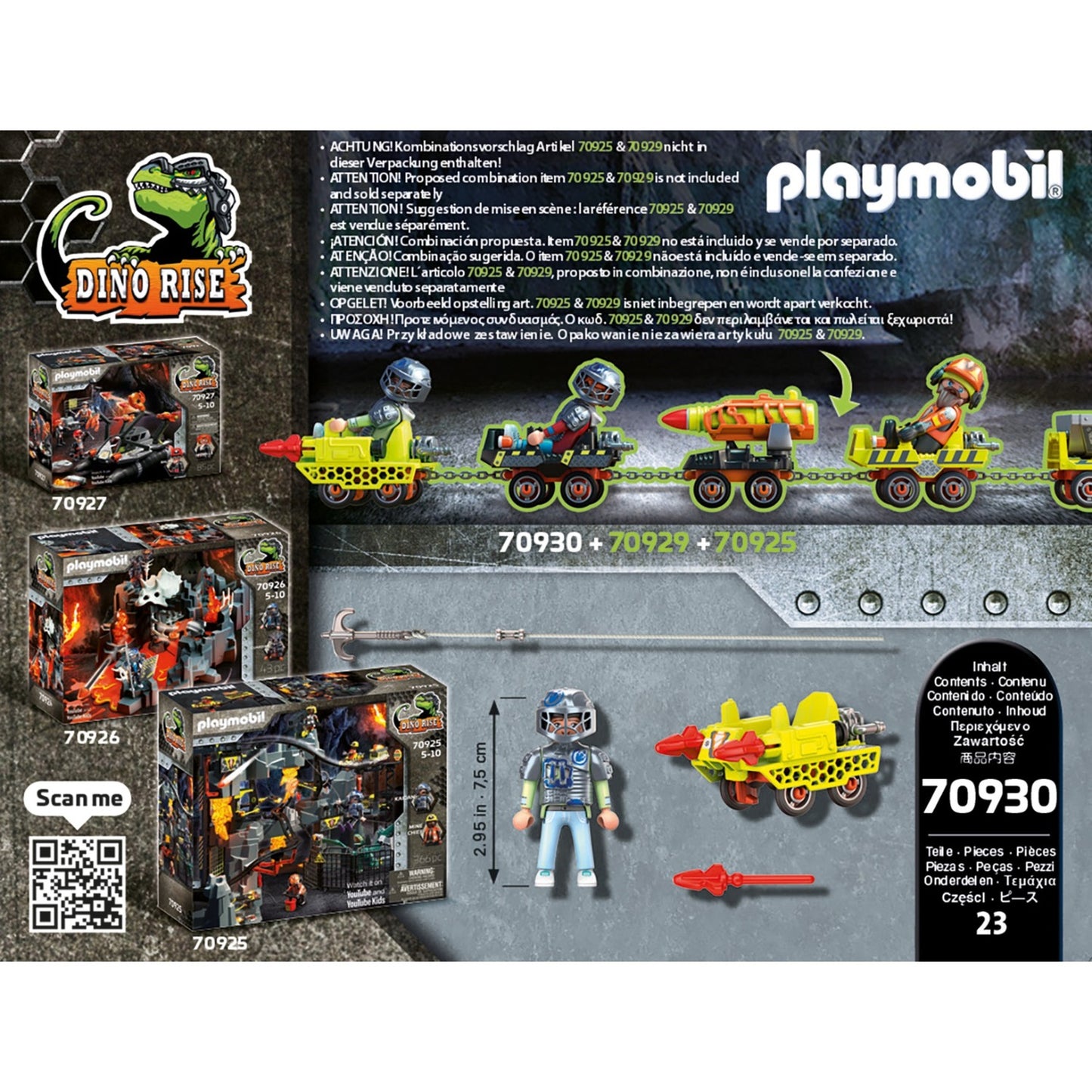 Playmobil dino rise - mijncruiser constructiespeelgoed (70930)