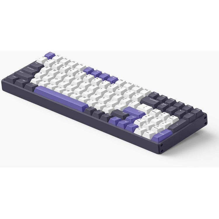 Iqunix f97 lavandin wireless mechanical keyboard (lavendel, us lay-out (qwerty), cherry mx silent red, 96%, rgb leds, hot-swappable, pbt, 2.4ghz | bluetooth 5.1 | usb-c)