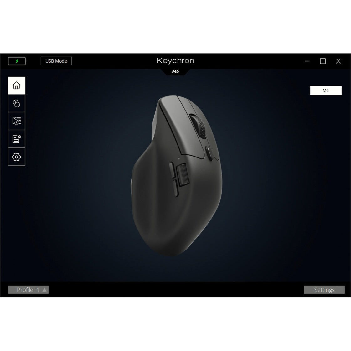 Keychron m6-a3 wireless mouse (wit, 26,000 dpi, usb-c bluetooth 5.1 2.4 ghz)