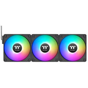 Thermaltake ct120 ex argb sync pc cooling fan (3-fan pack) case fans (zwart, 3 stuks, 120 x 120 x 25 mm, pwm) - afbeelding 1