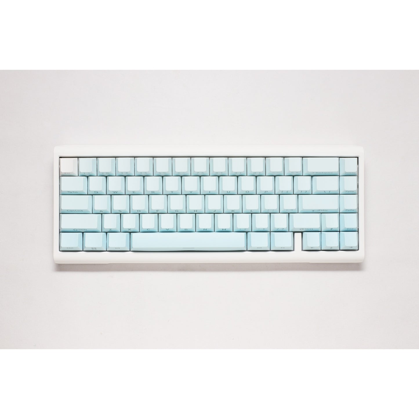 Ducky projectd tinker 65 - pom edition met qmk via rgb mechanisch toetsenbord (lichtblauw, us lay-out (qwerty), kailh box cream pro, 65%, rgb leds, double-shot pbt, hot-swappable pom, gasket mount)