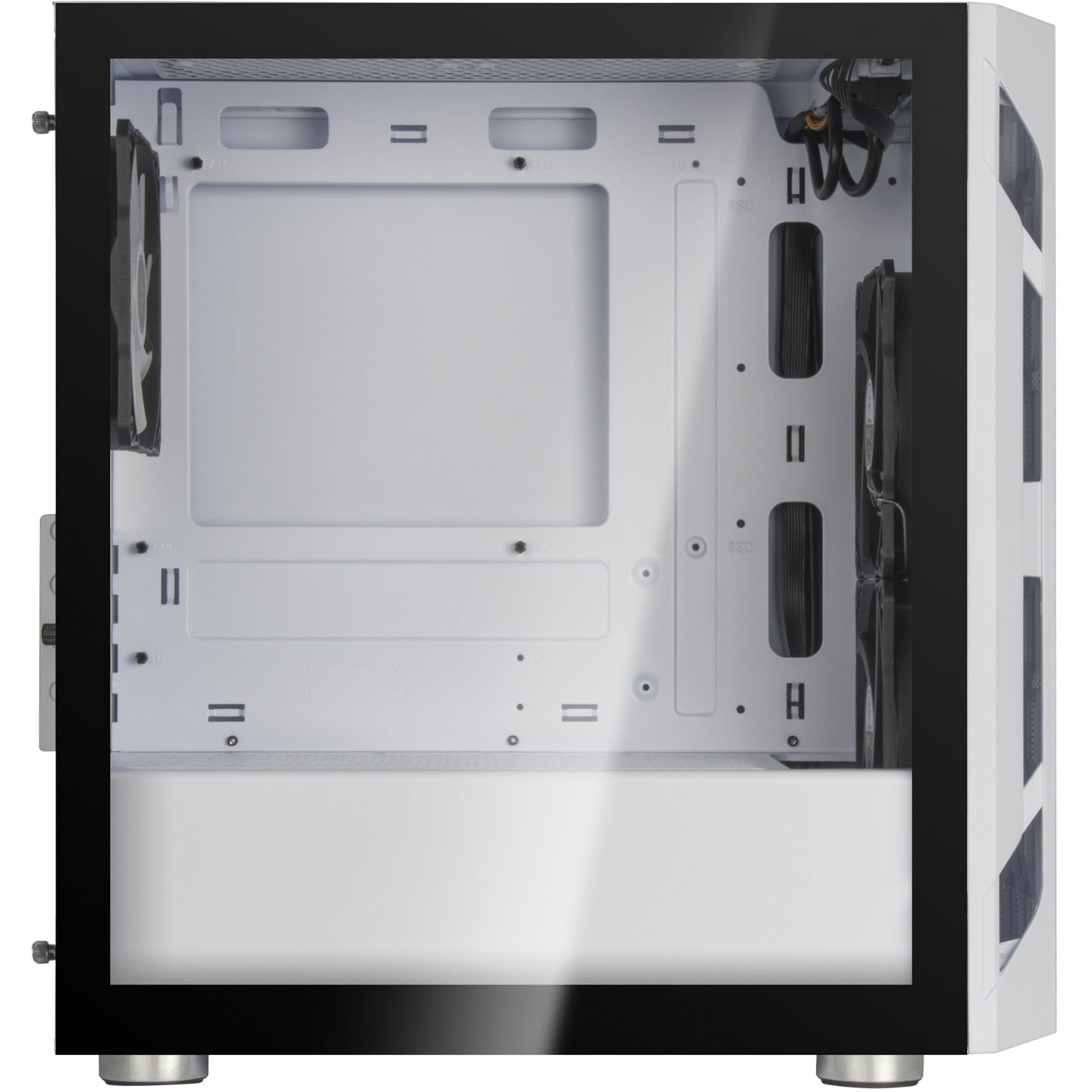 Silverstone fara h1m pro midi tower behuizing (wit | 3x usb-a | rgb | window)