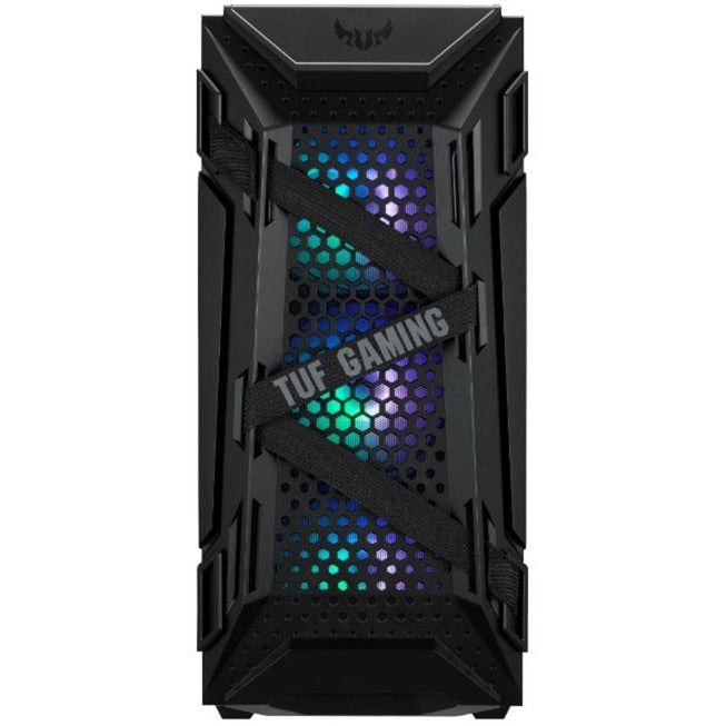 Asus tuf gaming gt301 midi tower behuizing (zwart | 2x usb-a | rgb | tempered glass)