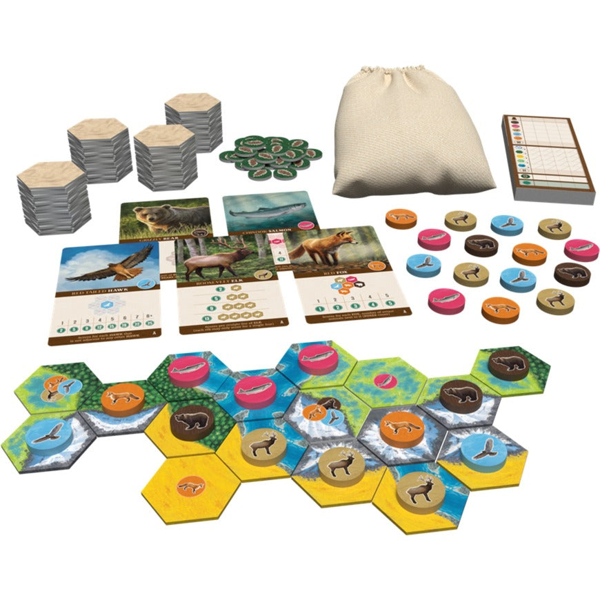 Asmodee cascadia bordspel (engels, 1 - 4 spelers, 30 - 45 minuten, vanaf 10 jaar)