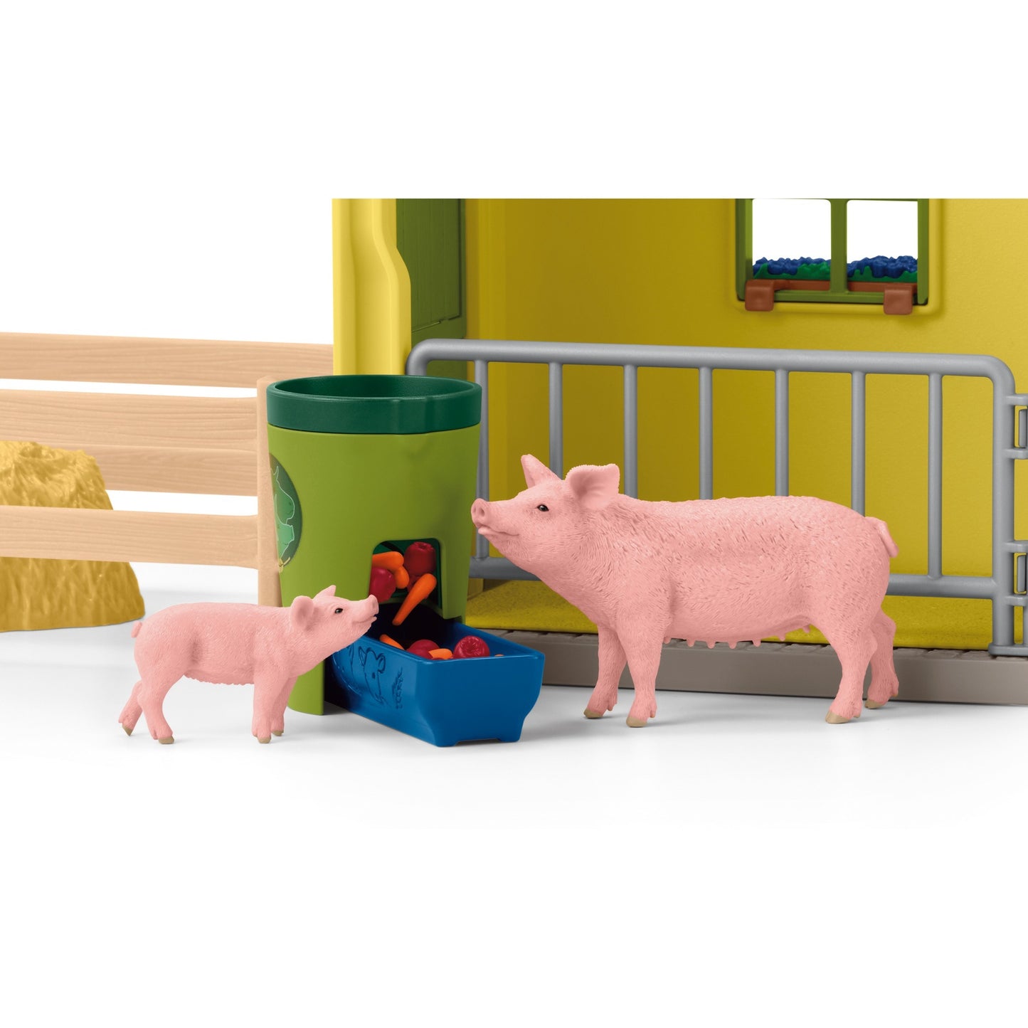 Schleich farm world - grote stal, geel speelfiguur