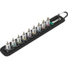 Wera riem a3 torx hf zyklop bitmoerenset met houderfunctie, 1 4 aandrijving dopsleutel (zwart zilver)