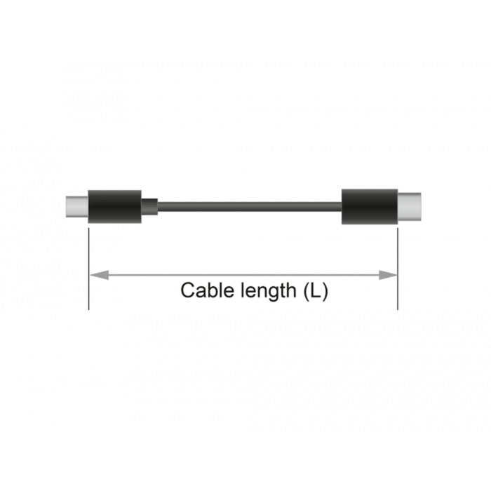 Delock hdmi > dvi (24+1) tweerichtingskabel adapter (zwart, 2 meter)