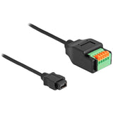 Delock usb 2.0 adapter, usb 2.0 type mini-b female > 5 pin terminal block (zwart, 15cm) - afbeelding 1
