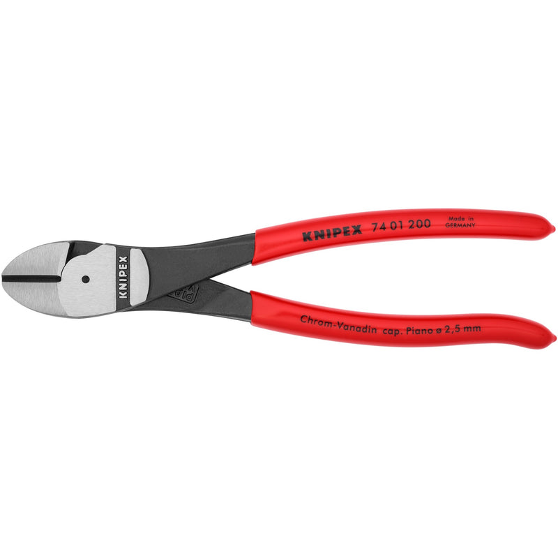 Knipex kracht-zijsnijtang 74 01 200 kniptang (rood)