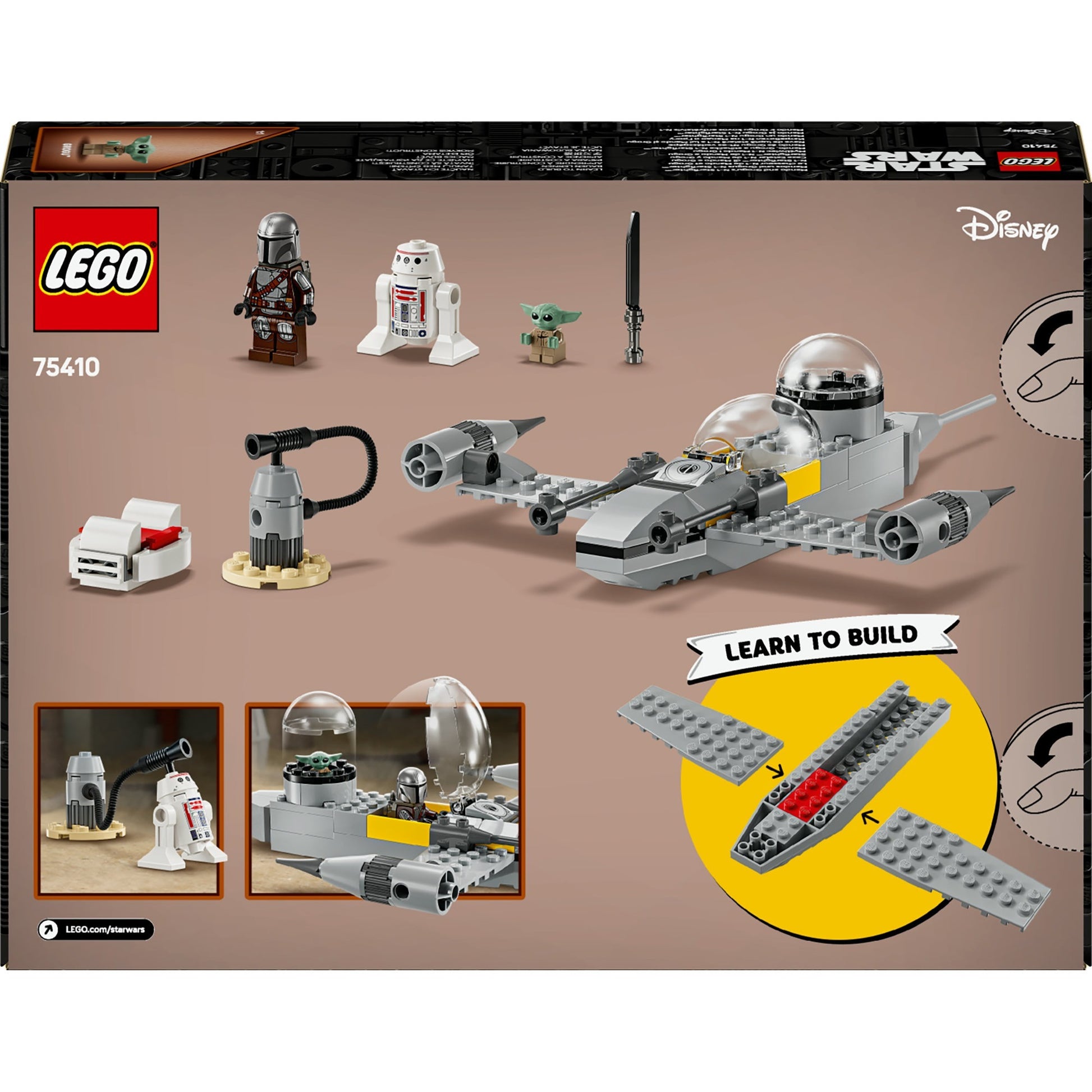 Lego star wars™ mando en grogu’s n-1 starfighter™ - 75410