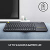 Logitech k400 plus toetsenbord (antraciet, eu lay-out (qwerty))