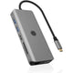 Icy box ib-dk4061-cpd dockingstation (antraciet, usb-a, usb-c, hdmi, kaartlezer, gigabit lan)