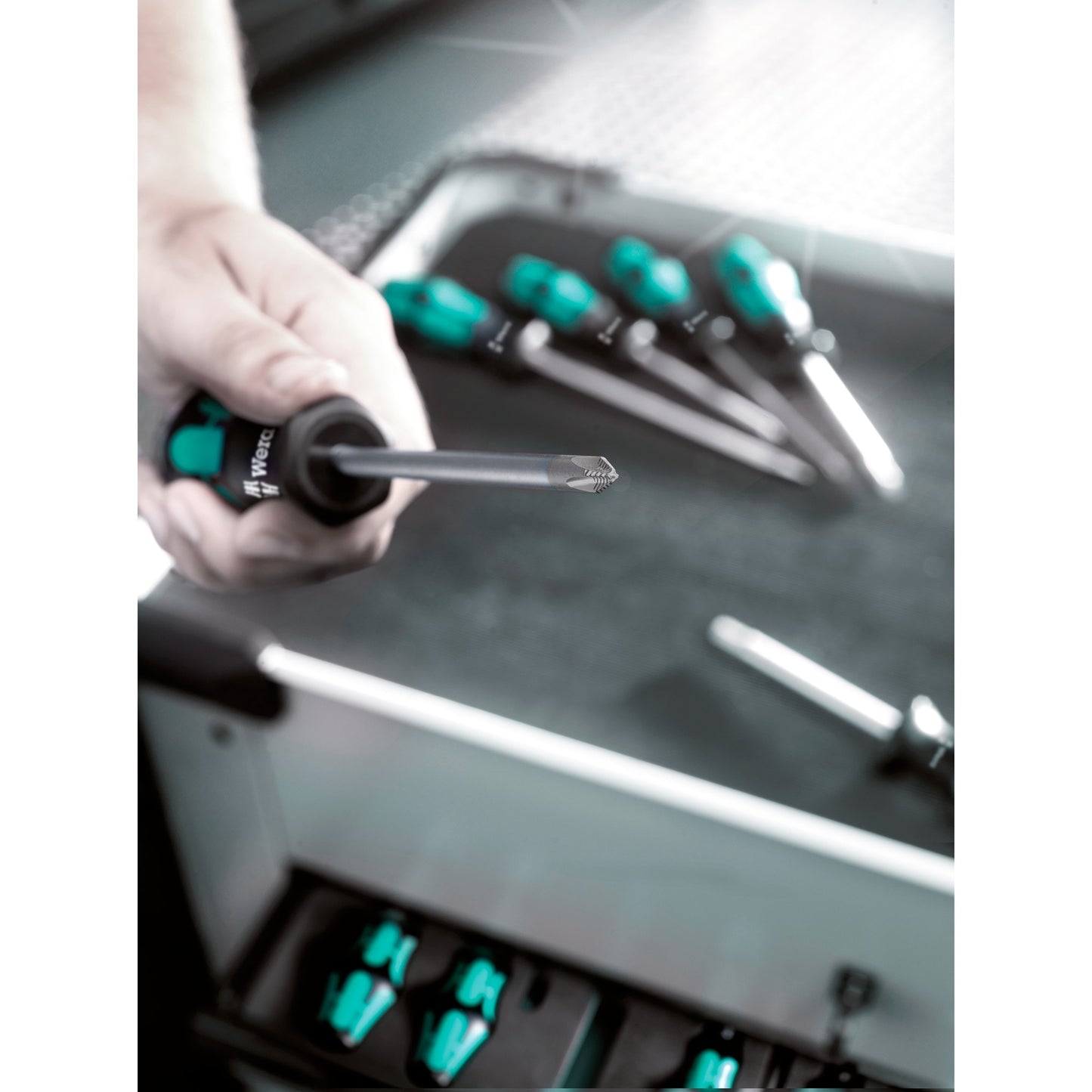 Wera 367 7 torx hf-schroevendraaierset kraftform plus + rek (zwart groen, 7-delig)