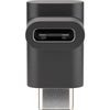 Goobay usb-c (male) naar usb-c (female) 90° adapter (zwart)