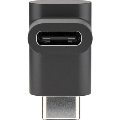 Goobay usb-c (male) naar usb-c (female) 90° adapter (zwart)