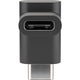 Goobay usb-c (male) naar usb-c (female) 90° adapter (zwart)