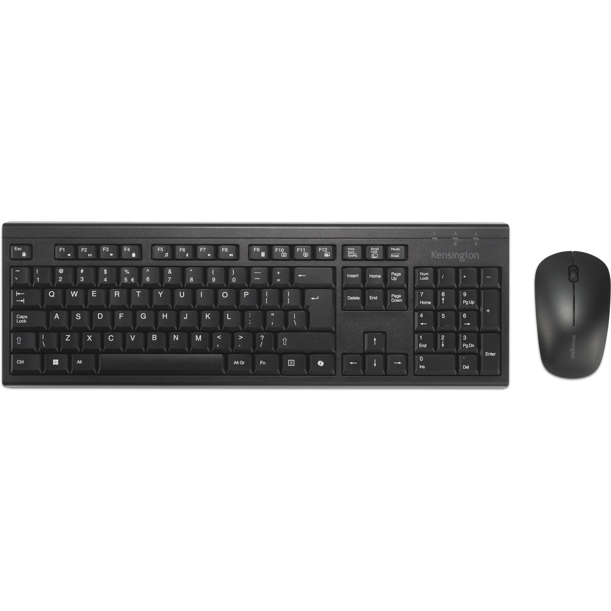 Kensington km270 eq rechargeable desktop set – wireless desktopset (zwart, us lay-out (qwerty), membraan, 100%, bluetooth, 2.4 ghz)