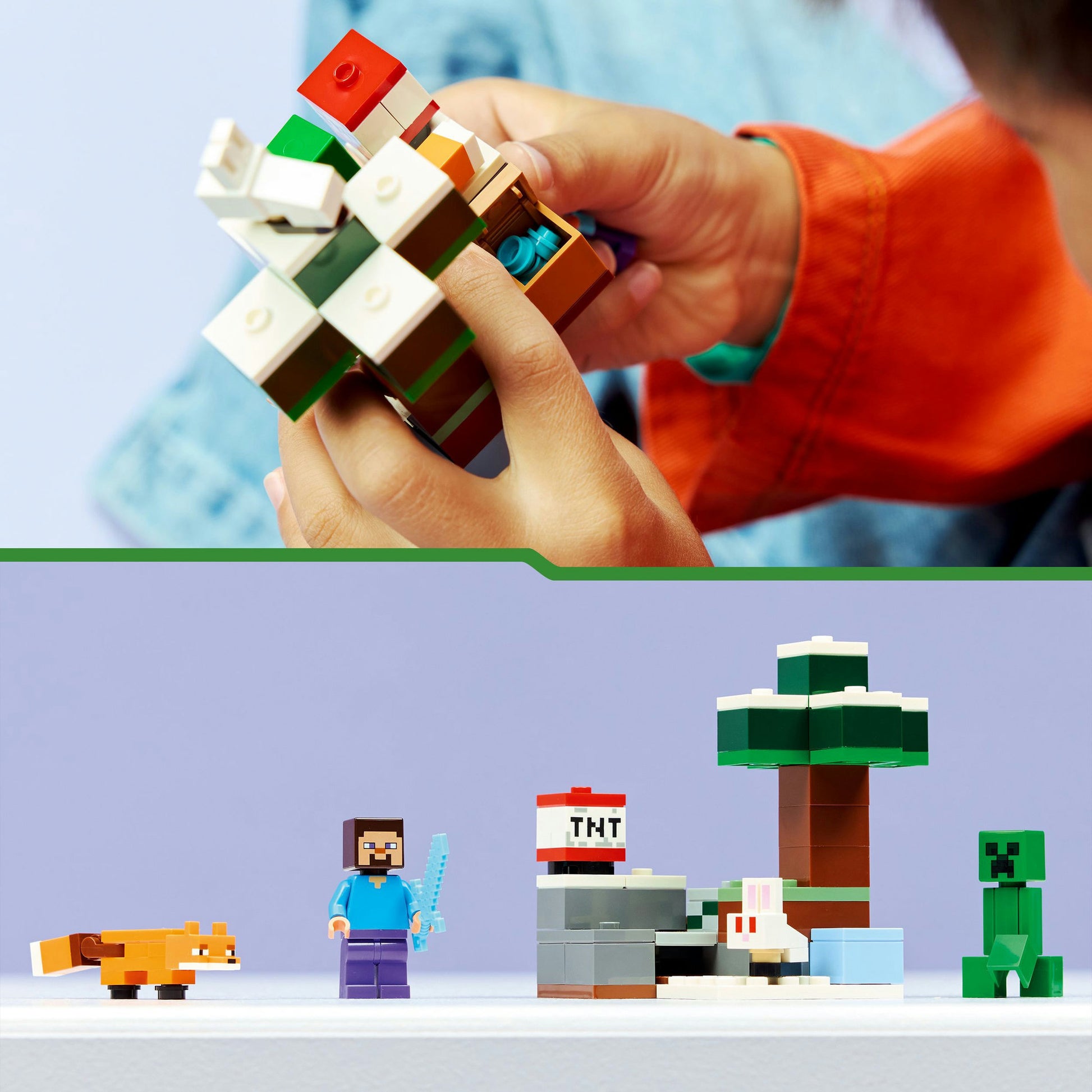 Lego minecraft - steve's taiga-avontuur constructiespeelgoed (21583)
