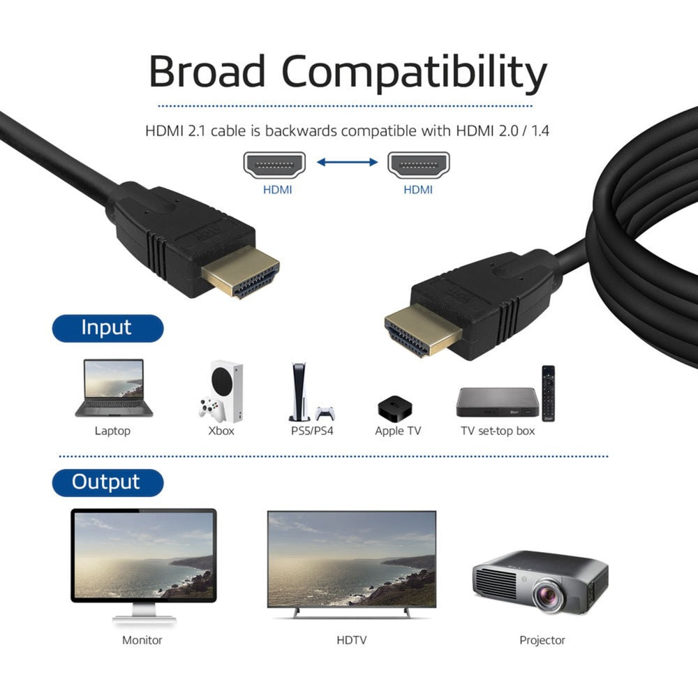 Act connectivity 3 meter hdmi 8k ultra high speed kabel v2.1 hdmi-a male - hdmi-a male (zwart)