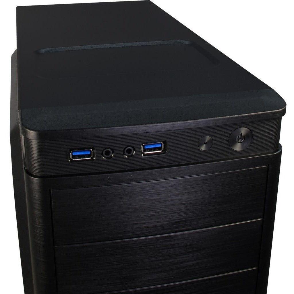 Inter-tech it- 5905 midi tower behuizing (zwart | 2x usb-a)