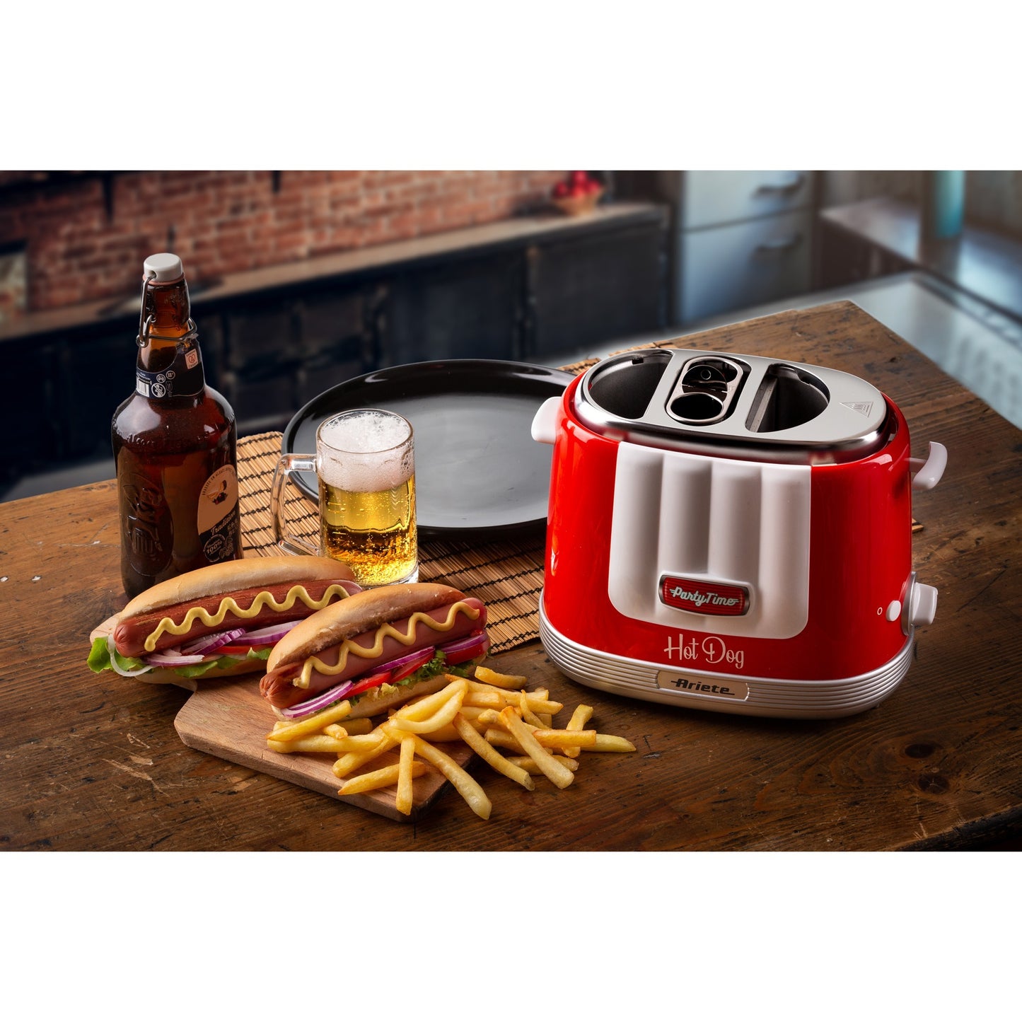 Ariete party time hotdogmaker 0206 00 hot dog maker (rood wit)