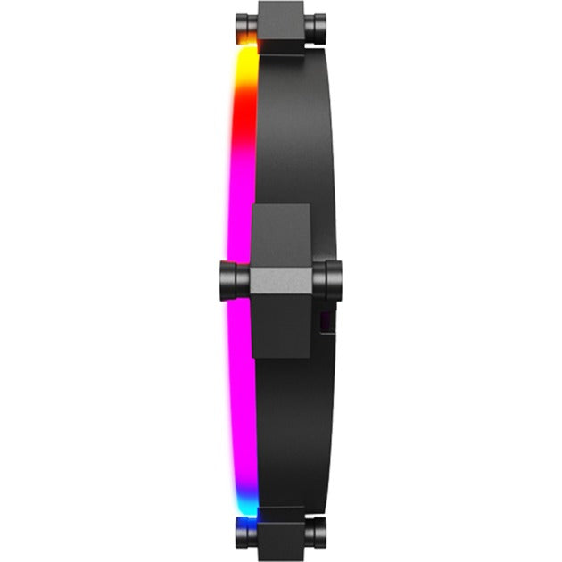 Montech rx120 pwm rgb case fan (zwart, 120 x 25 x 120 mm, 3-pin argb)
