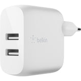 Belkin boost charge 2-poorts usb-a wandlader (wit, 2x usb-a, 24w) - afbeelding 1