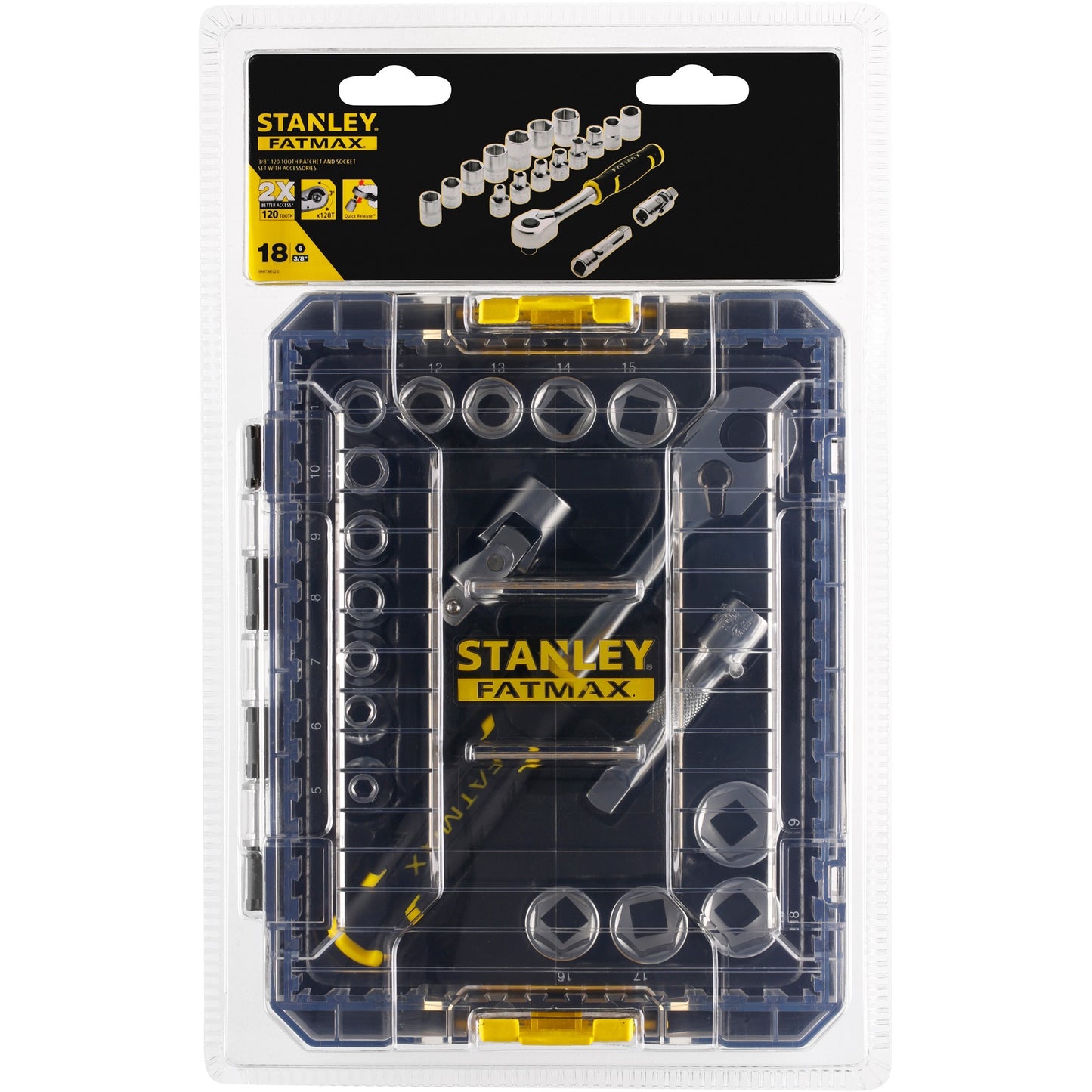 Stanley fmmt98102-0 fatmax™ pro-stack doppenset 3 8 18-delig