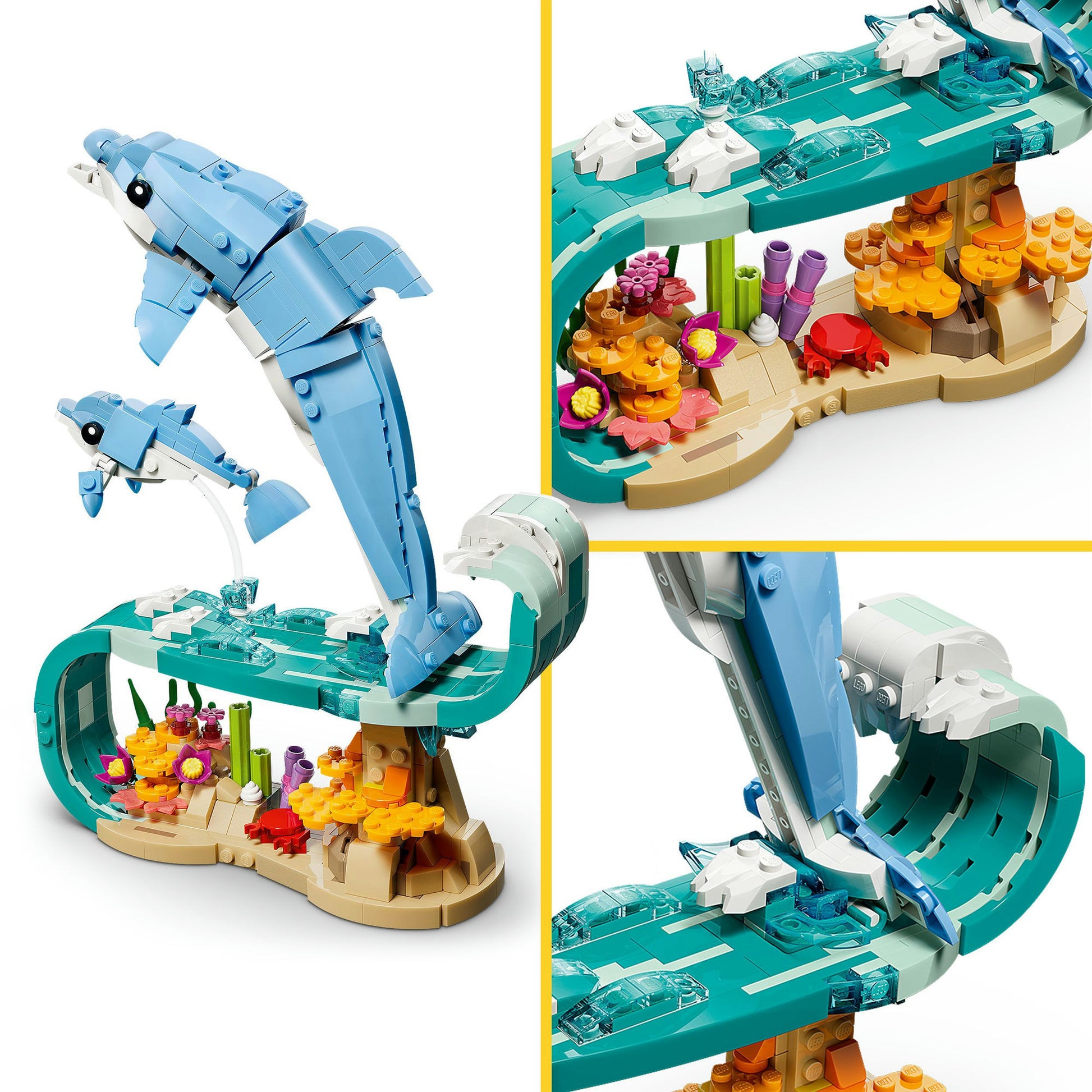 Lego creator 3-in-1 - zeedieren: prachtige dolfijnen constructiespeelgoed (31385)