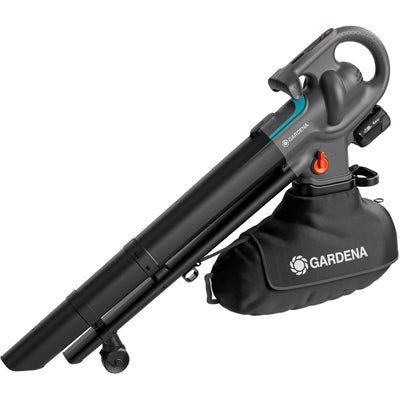 Gardena stofzuiger -blazer powerjet collect bladzuiger bladblazer (grijs zwart, 18v p4a-accu en oplader inbegrepen)
