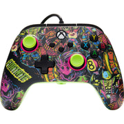 Powera advantage controller met kabel voor de xbox series x|s - fortnite: glow (neongroen, xbox series x|s, xbox one, pc) - afbeelding 1