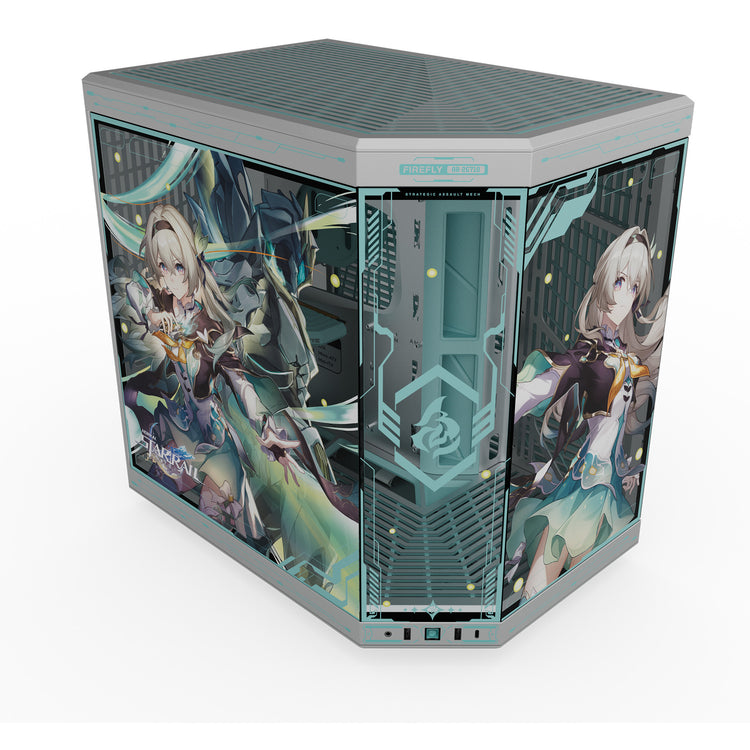 Hyte y70 firefly edition midi tower behuizing (2x usb-a | 1x usb-c | tempered glass)