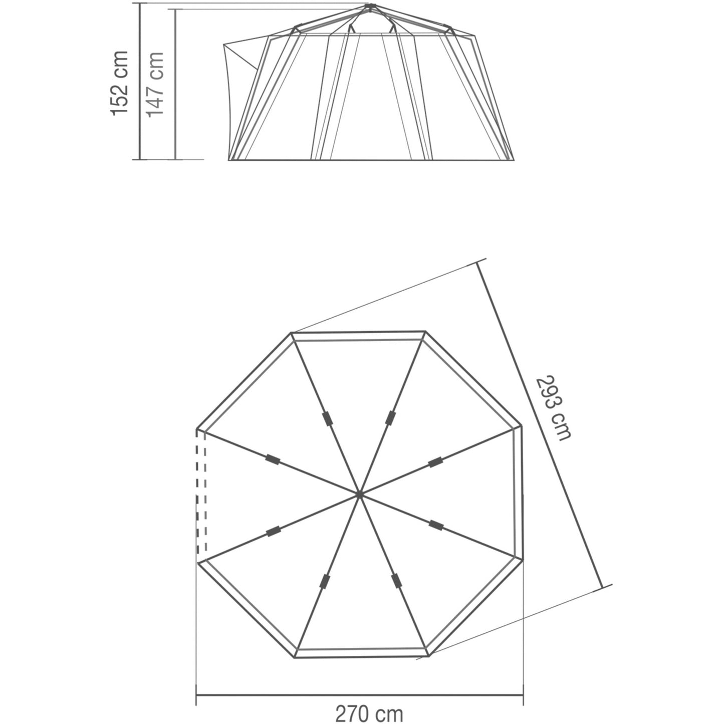 Coleman octago tent (donkerblauw)