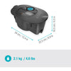 Gardena complete set pipeline irrigatiesysteem aquaprecise op zonne-energie voor gazon sprinklersysteem (grijs turquoise)