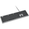 Kensington kb515 eq usb-c usb-a wired keyboard (grijs, us-international lay-out (qwerty), scissor switches, 100%)