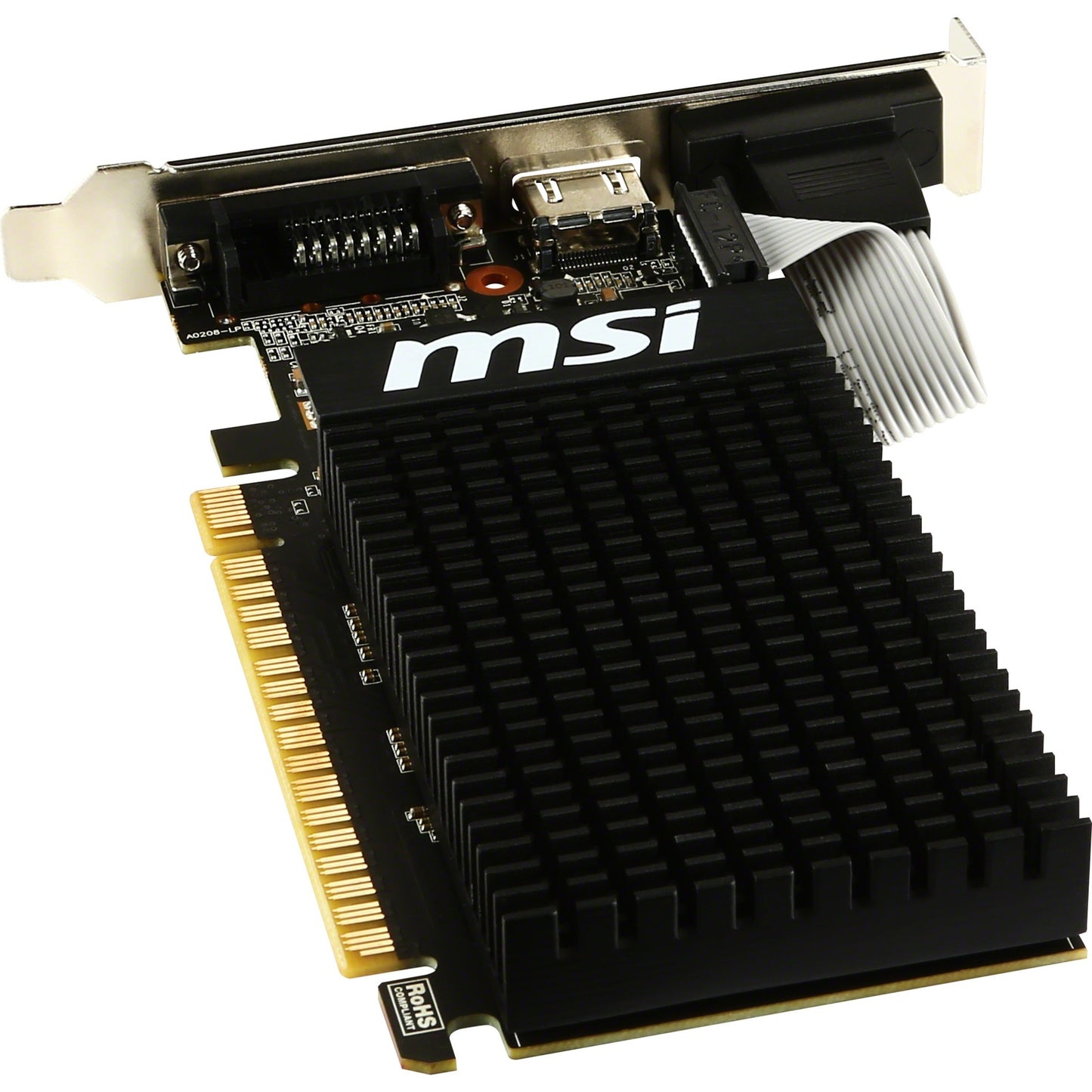 Msi gt 710 2gd3h lp grafische kaart (vga, dvi, hdmi, low-profile)