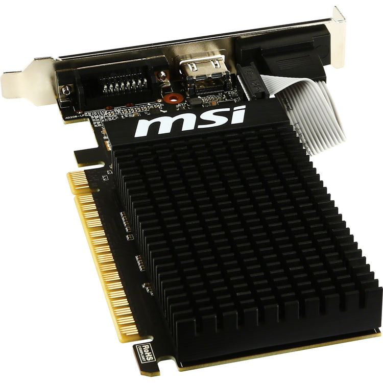 Msi gt 710 2gd3h lp grafische kaart (vga, dvi, hdmi, low-profile)
