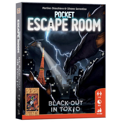 999games 999 games pocket escape room: black-out in tokio bordspel (nederlands, 1 - 6 spelers, 60 minuten, vanaf 12 jaar)