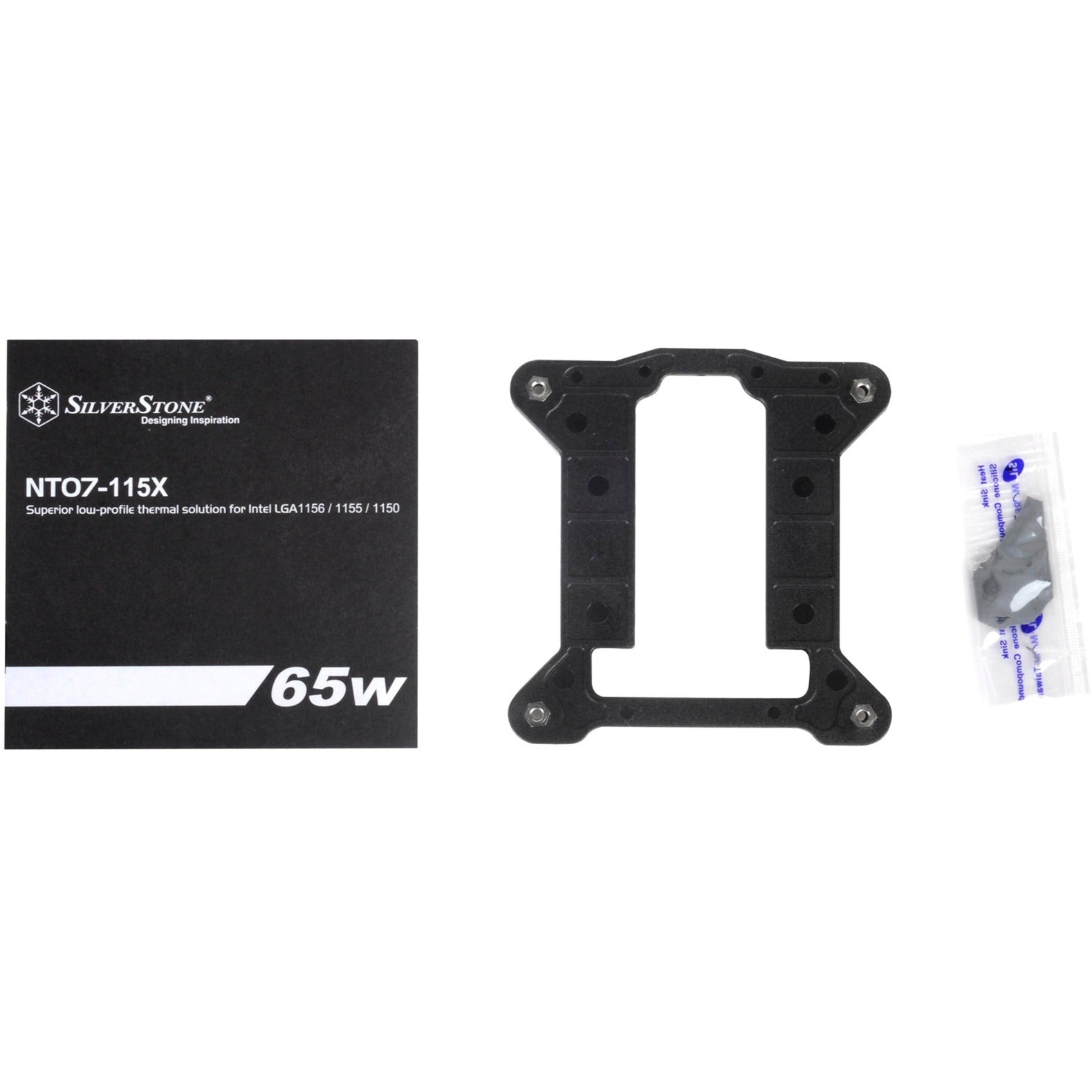 Silverstone nitrogon nt07-115x cpu-koeler (pwm-aansluiting, ultra low profile)