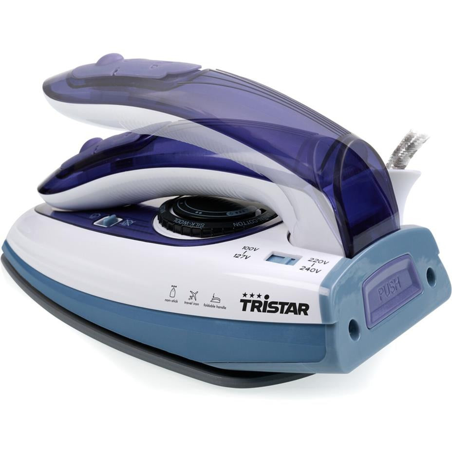 Tristar st-8152 reisstrijkijzer stoomstrijkijzer (wit blauw)