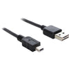 Delock easy-usb-a 2.0 male > mini usb-b 2.0 male kabel (zwart, 3 meter)