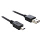 Delock easy-usb-a 2.0 male > mini usb-b 2.0 male kabel (zwart, 3 meter)