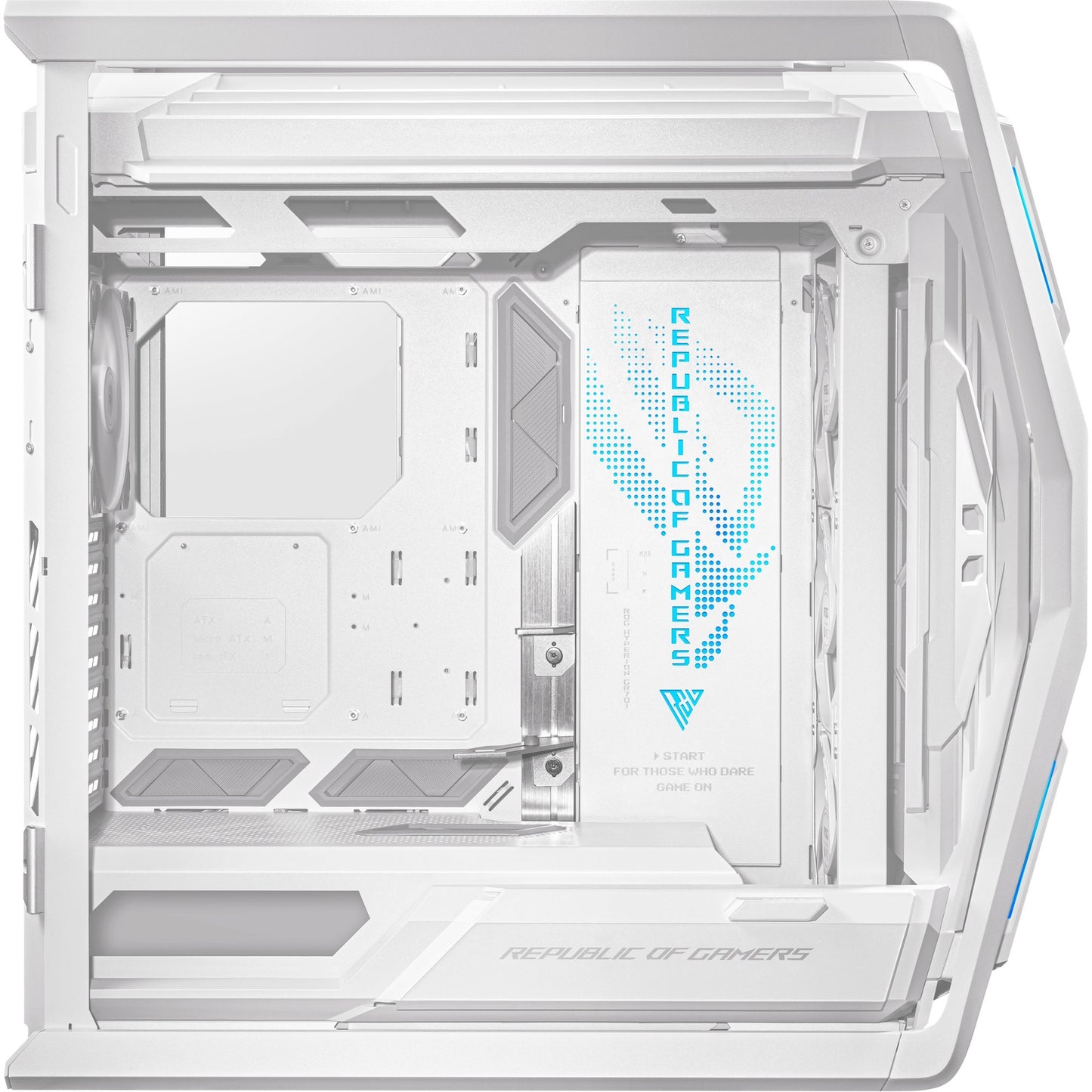 Asus rog hyperion gr701 big tower behuizing (wit | 4x usb-a | 2x usb-c | rgb | tempered glass)