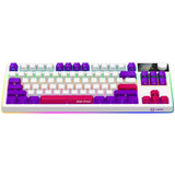 Lorgar kbp70tklw rgb mechanisch gaming toetsenbord (wit, us lay-out (qwerty), logar toxic purple, 80% (tkl), rgb, hot-swappable, pbt double-shot, bluetooth | 2.4ghz | usb) - afbeelding 3