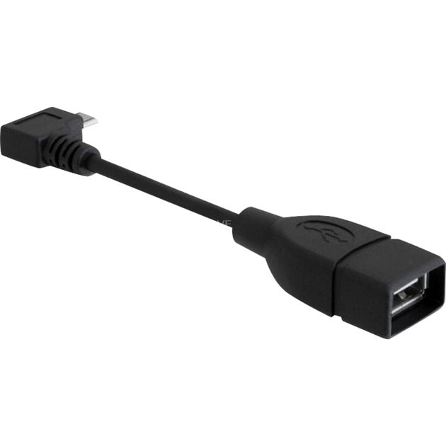 Delock micro usb-b > usb-a 2.0 adapter (zwart, 0,11 meter)