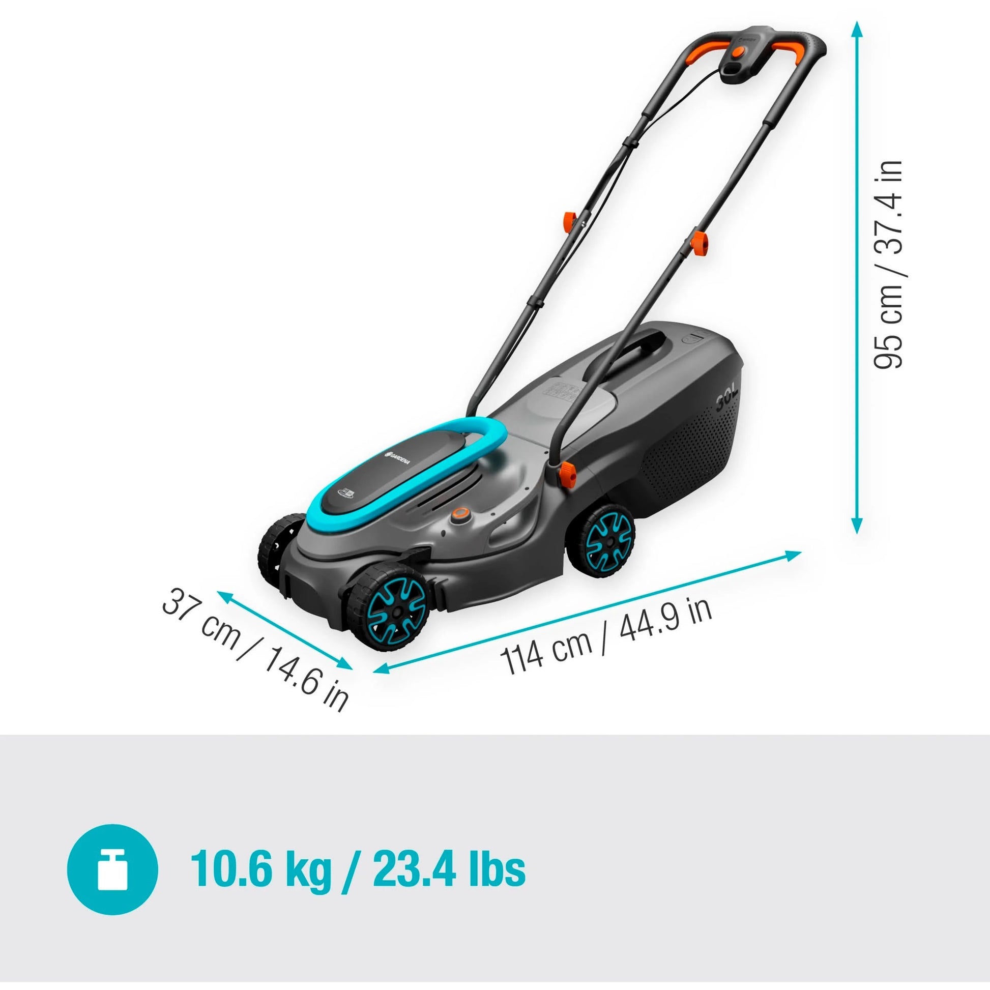 Gardena powermax 32 18v p4a read grasmaaier accu incl. oplader 18 v snijbreedte max. 320 mm