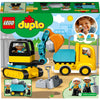 Lego duplo - truck graafmachine met rupsbanden constructiespeelgoed (10931)